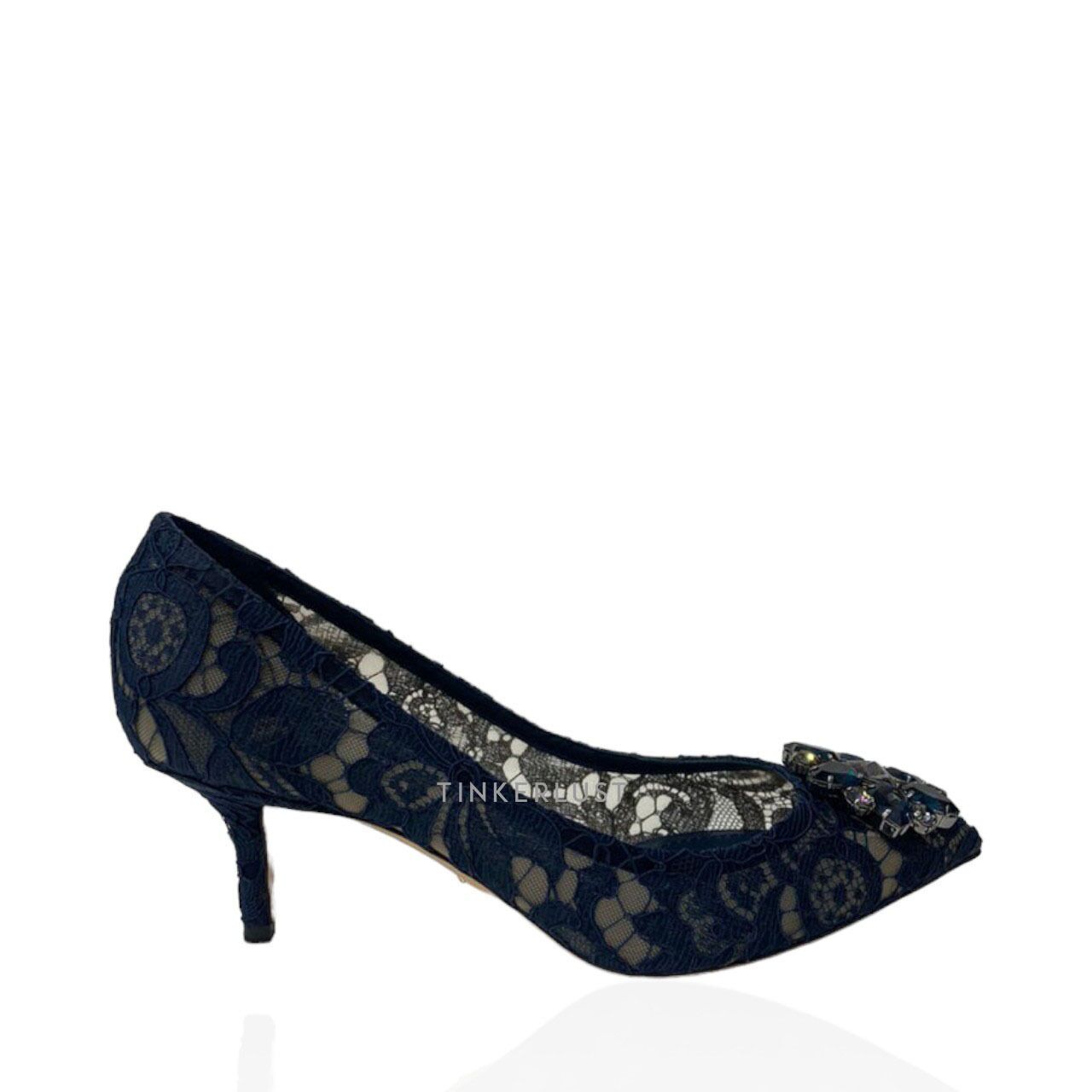 sepatu heels Dolce & Gabbana Belluci 60mm Lace Pumps